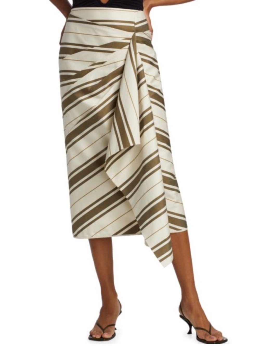 NEW JOHANNA ORTIZ STRIPED MIDI SKIRT